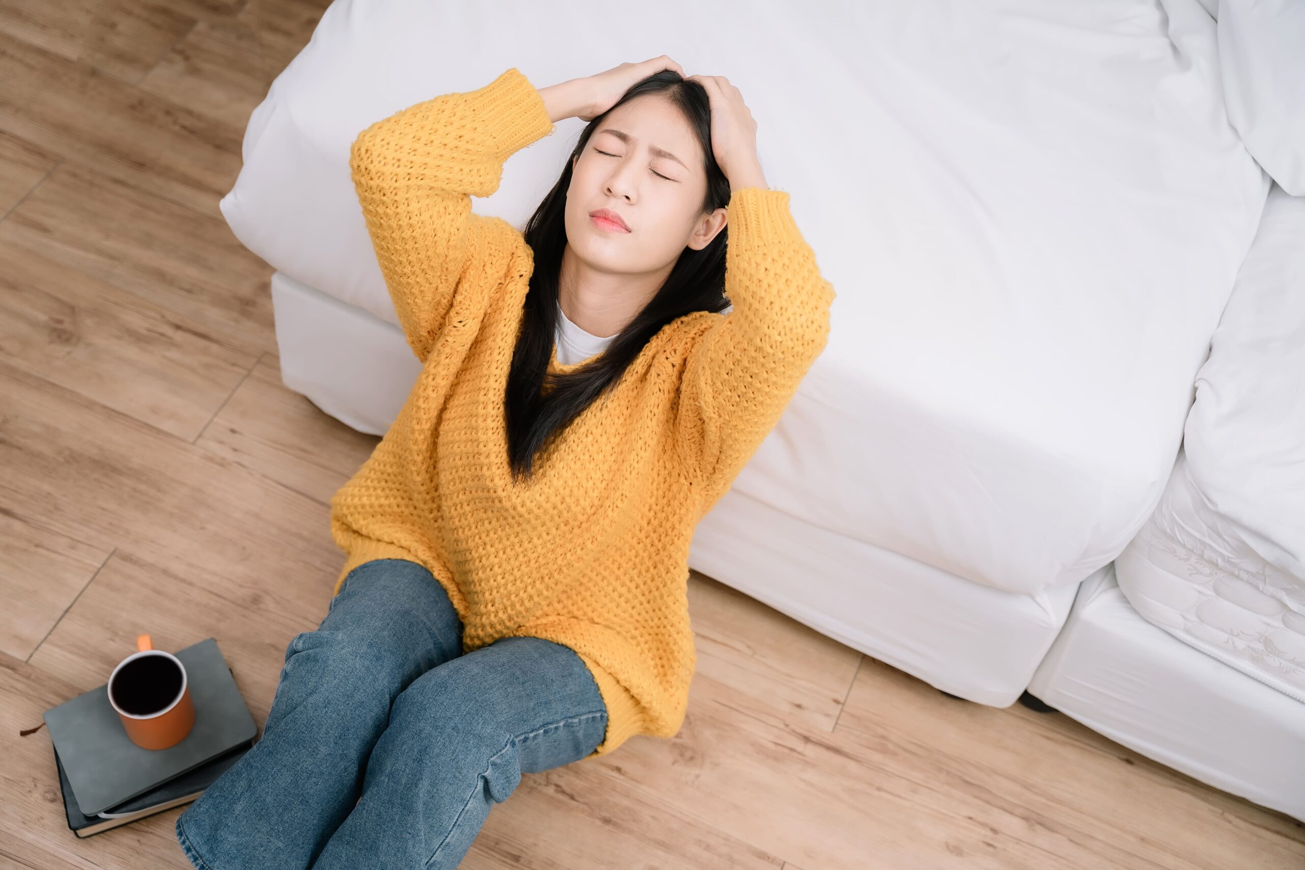 Image portrait of a beautiful asian woman thinking and l 2024 12 19 13 48 18 utc